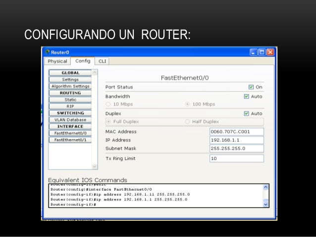 CONFIGURANDO UN ROUTER: 