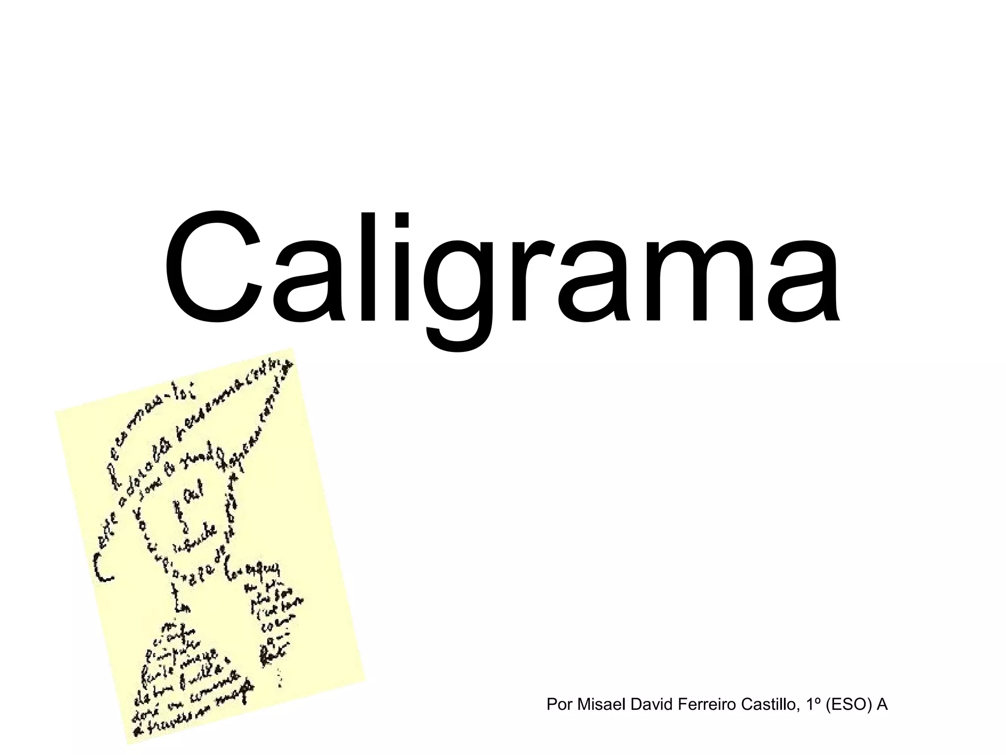O caligrama PPT