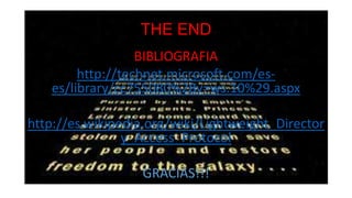 THE END
BIBLIOGRAFIA
http://technet.microsoft.com/es-
es/library/cc755080%28v=ws.10%29.aspx
http://es.wikipedia.org/wiki/Lightweight_Director
y_Access_Protocol
GRACIAS!!!
 