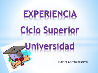 Naiara García Brasero
EXPERIENCIA
Ciclo Superior
Universidad
 