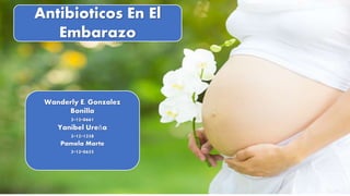 Wanderly E. Gonzalez
Bonilla
2-12-0661
Yanibel Ureña
2-12-1258
Pamela Marte
2-12-0655
Antibioticos En El
Embarazo
 