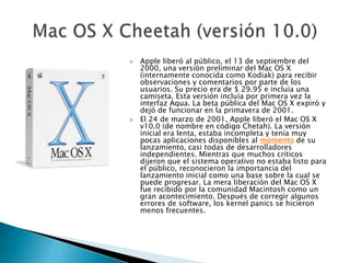 Distribuciones de Mac os X | PPTX