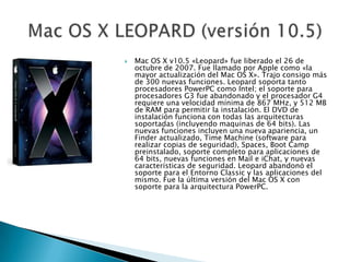 Distribuciones de Mac os X | PPTX