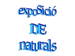 expoSició DE naturals 