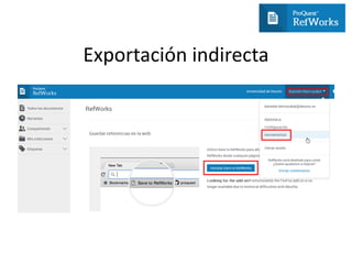 Exportación indirecta
 