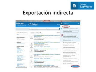Exportación indirecta
 