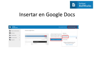 Insertar en Google Docs
 