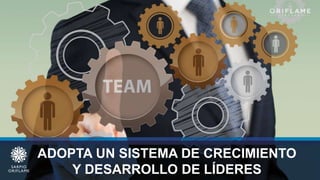 ADOPTA UN SISTEMA DE CRECIMIENTO
Y DESARROLLO DE LÍDERES
 