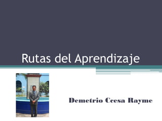 Rutas del Aprendizaje
Demetrio Ccesa Rayme
 