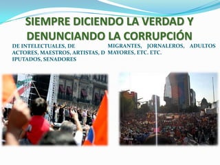 LOS MILES LIDERES SOCIALES TORTURADOS, ENCARCELADOS  Y ASESINADOS