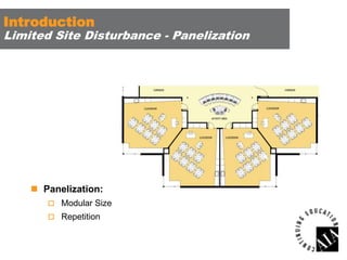 Introduction

Limited Site Disturbance - Panelization

 Panelization:
 Modular Size

 Repetition

 