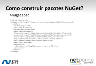 Como construir pacotes NuGet?
 >nuget spec
 