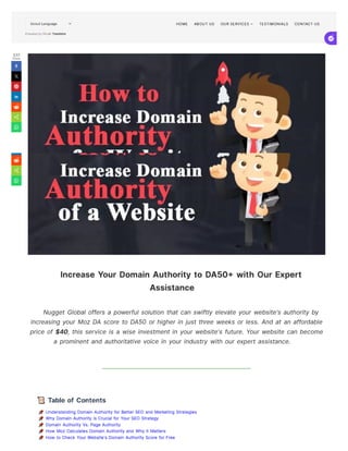 How to Increase Your Domain Authority to DA50+