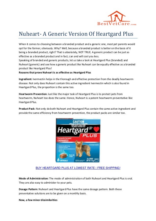 generic heartgard plus for dogs