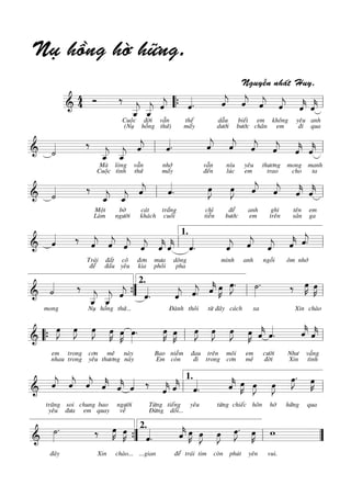 Nuï hoàng hôø höõng.
Nguyeãn nhaát Huy.

4 Ó
« « « « « «
‰
«
«
« « « « « «
j j j j kk
4
ˆ ˆ ˆ ˆ ˆ ˆ
« « « « « «
« ˆ
« _ « ...