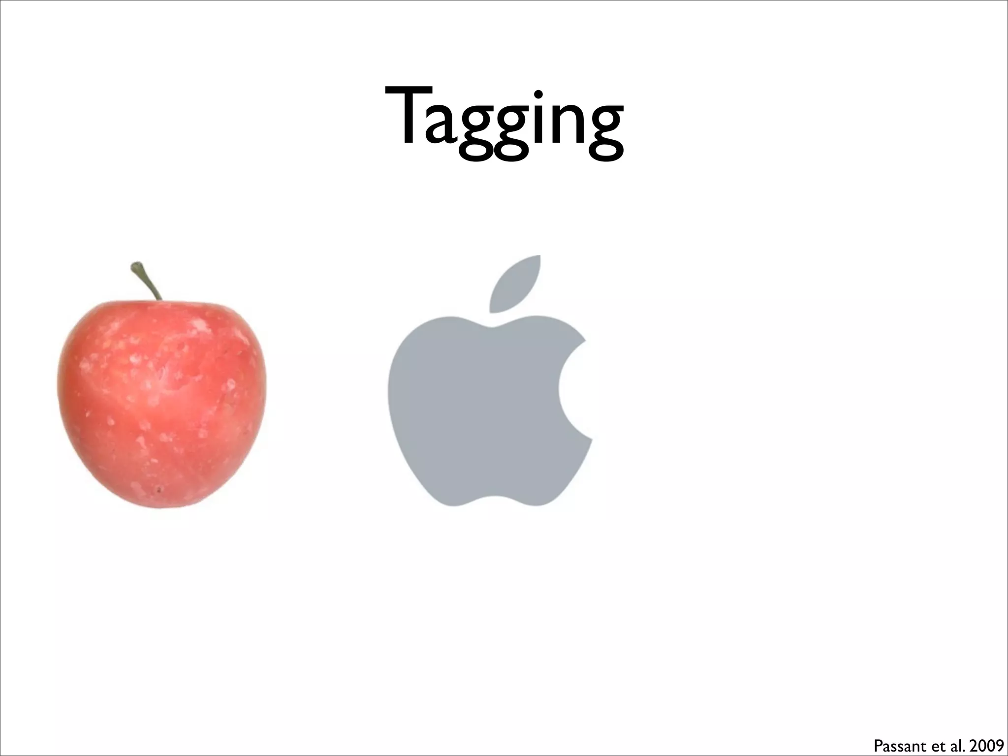 Tagging




          Passant et al. 2009
 