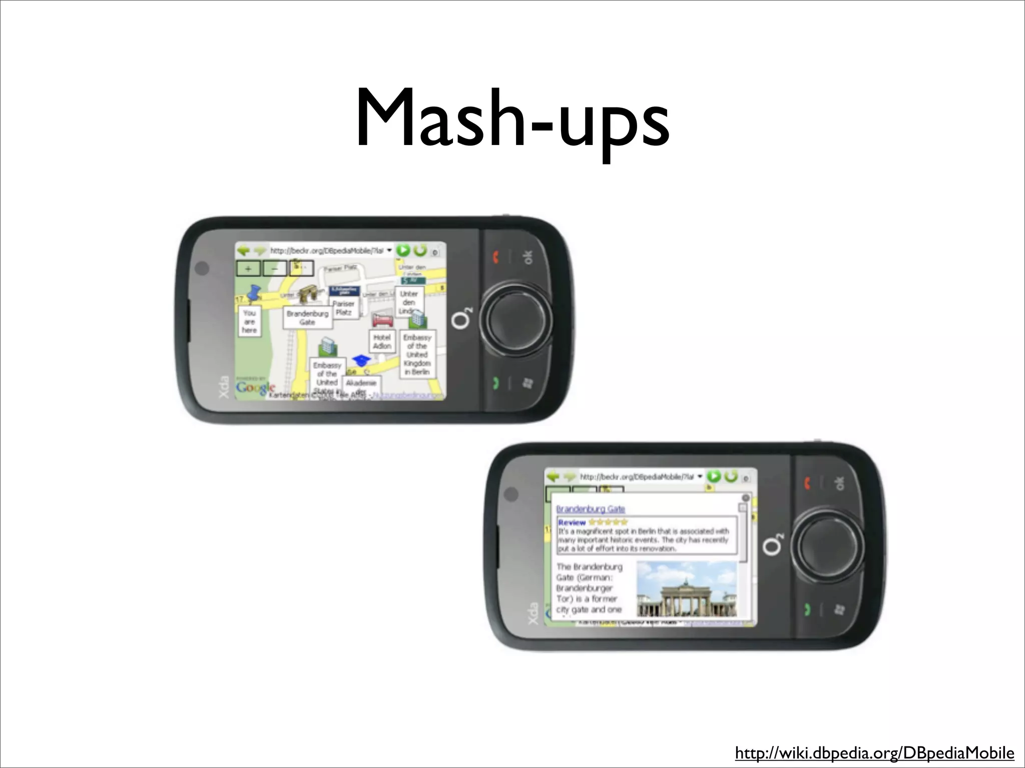 Mash-ups




           http://wiki.dbpedia.org/DBpediaMobile
 