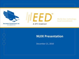 NUIX Presentation December 21, 2010 