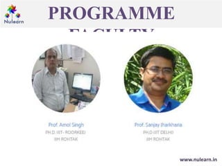 PROGRAMME
FACULTY
www.nulearn.in
 