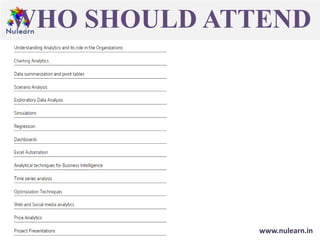 WHO SHOULD ATTEND
www.nulearn.in
 