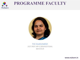 PROGRAMME FACULTY
www.nulearn.in
 