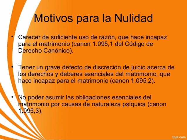 Nulidad del matrimonio religioso catolico en argentina