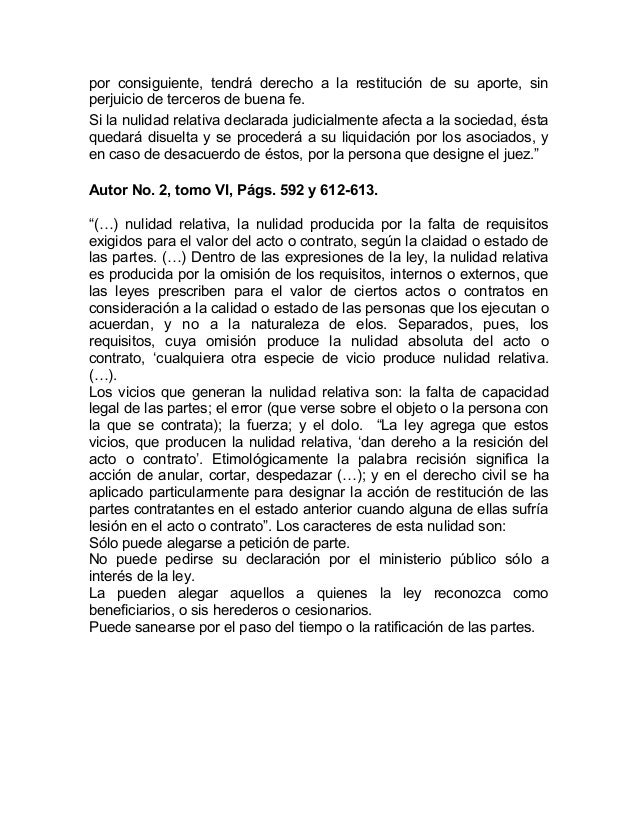 Nulidad relativa Nulidad relativa