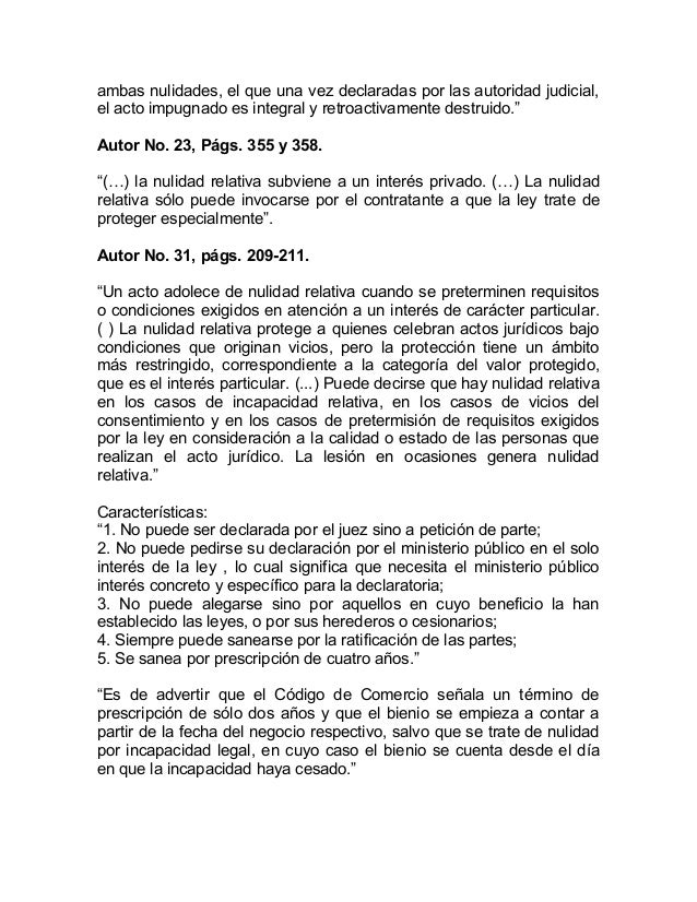 Nulidad relativa Nulidad relativa