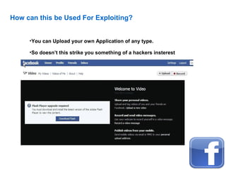 How can this be Used For Exploiting?
•You can Upload your own Application of any type.
•So doesn’t this strike you something of a hackers insterest
 