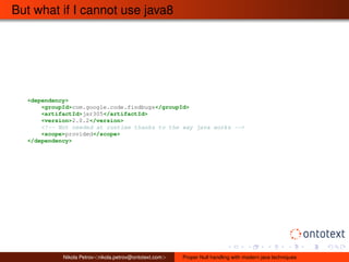 Proper Null handling with modern java techniques | PDF