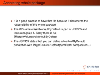 Proper Null handling with modern java techniques | PDF