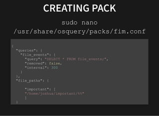 OSQuery - Monitoring System Process | PDF