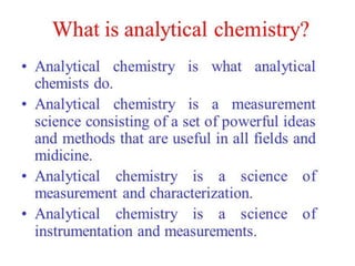 analytical chemistry services