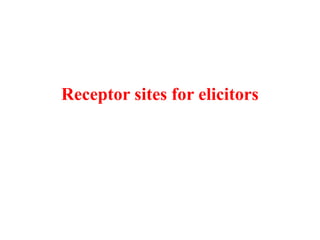 Receptor sites for elicitors
 