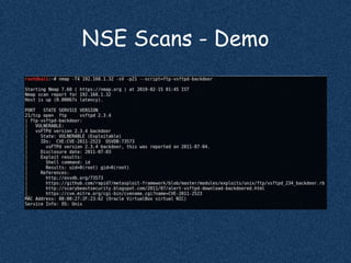NSE Scans - Demo
 