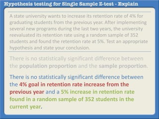 Null hypothesis for Single Sample Z Test | PPTX | Educational ...