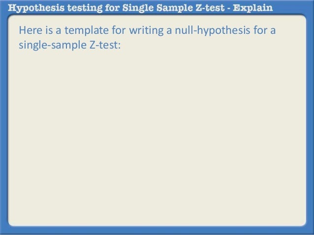 Single test mann