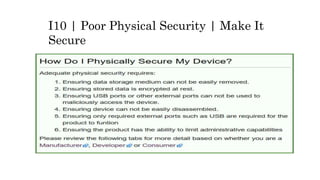 I10 | Poor Physical Security | Make It
Secure
 