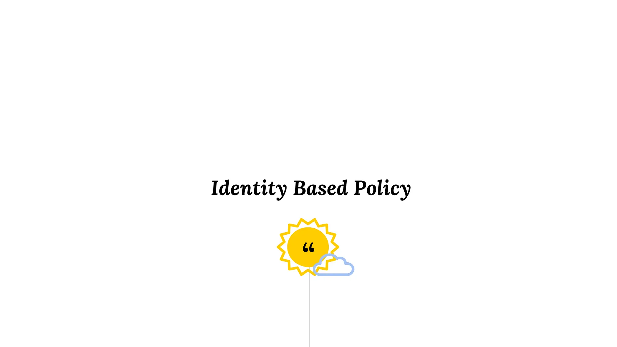“
Identity Based Policy
 