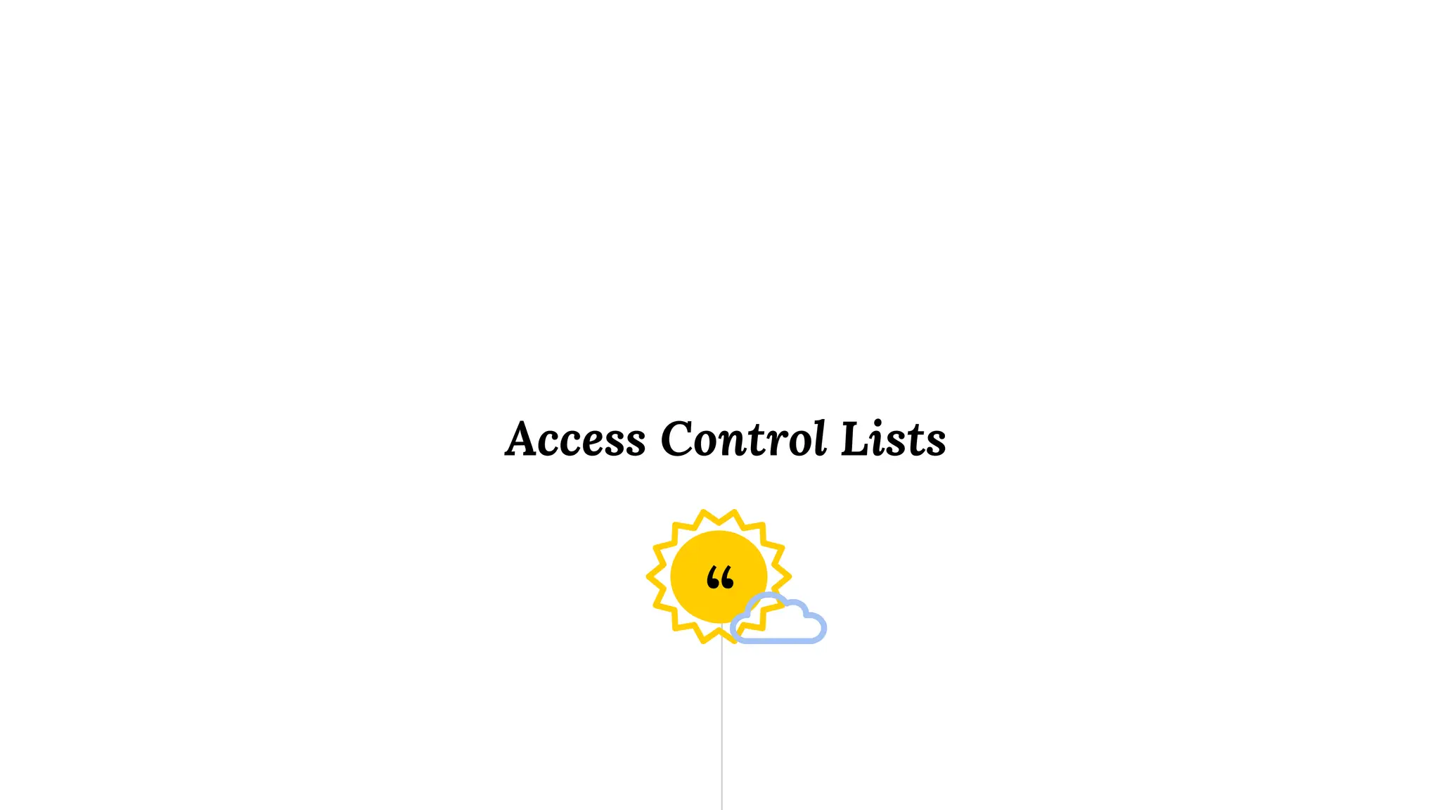 “
Access Control Lists
 