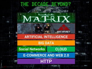 NETSQUARE
THE DECADE BEYOND?
HTTP
E-COMMERCE AND WEB 2.0
CLOUDSocial Networks
ARTIFICIAL INTELLIGENCE
BIG DATA
 