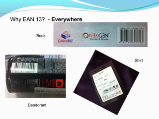 Why EAN 13? - Everywhere
Book
Deodorant
Shirt
 