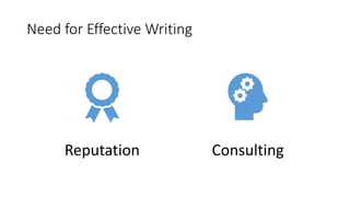 Need for Effective Writing
Reputation Consulting
 