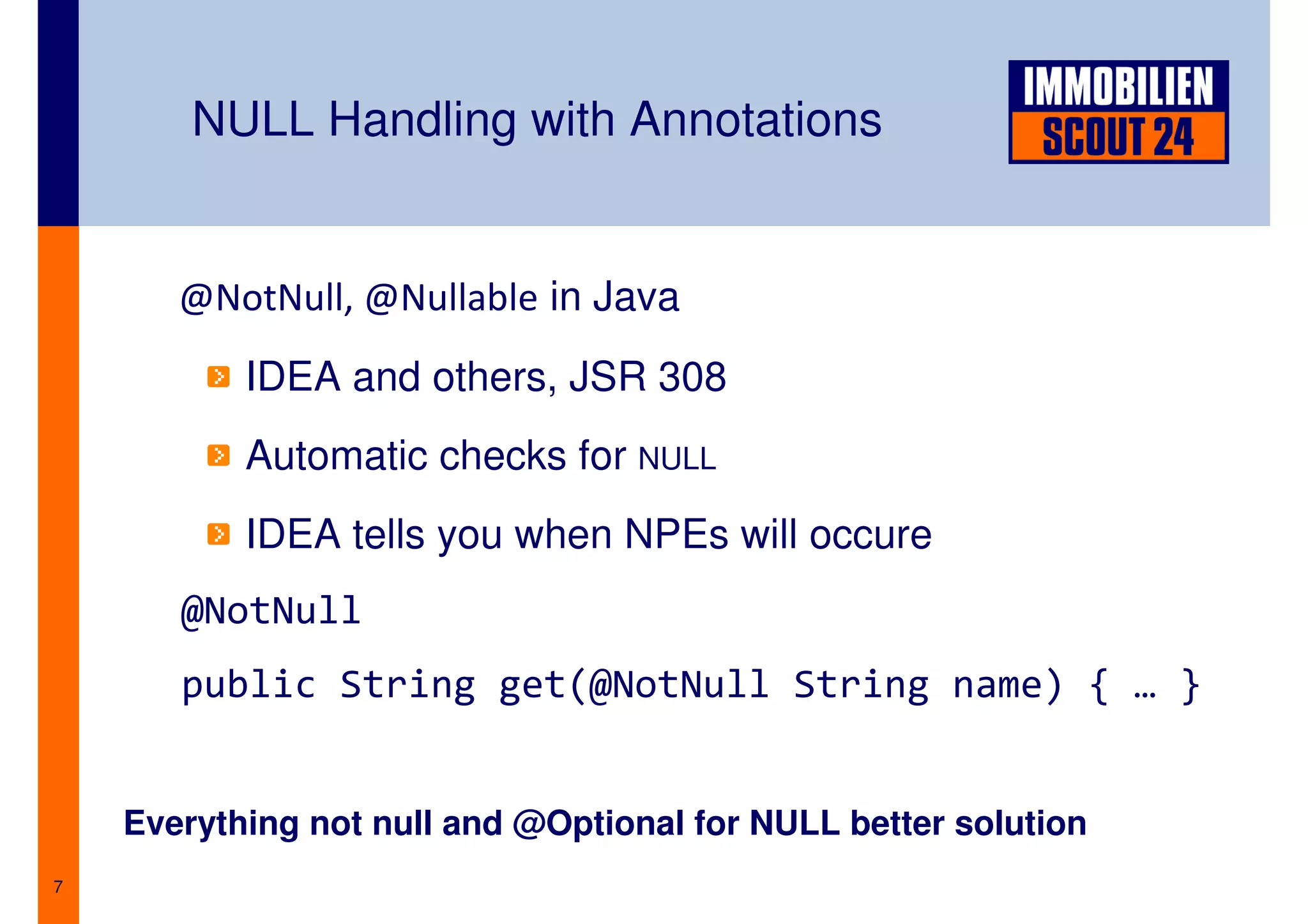 Better Strategies for Null Handling in Java