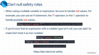 Null safety in dart and flutter , the whole story! | PDF
