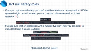 Null safety in dart and flutter , the whole story! | PDF
