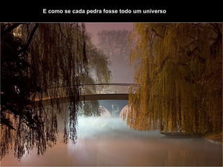 E como se cada pedra fosse todo um universo   