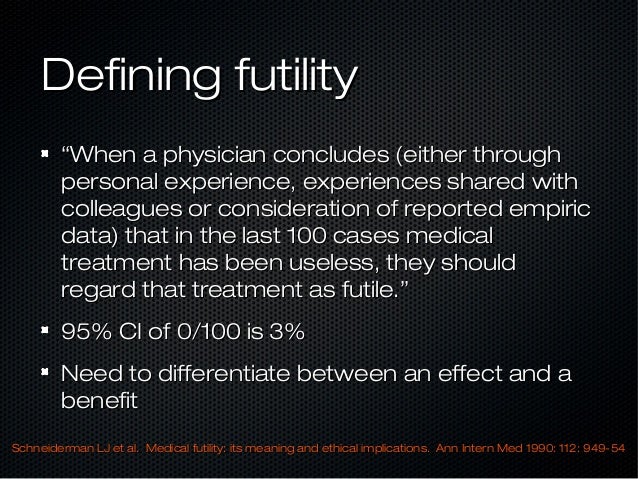 Essay on medical futility