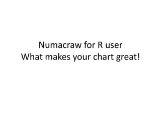 Numacraw for R user What makes your chart great!  
