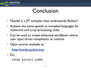 Numba Overview | PPT